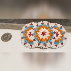 Native American Style Beaded Barrette
